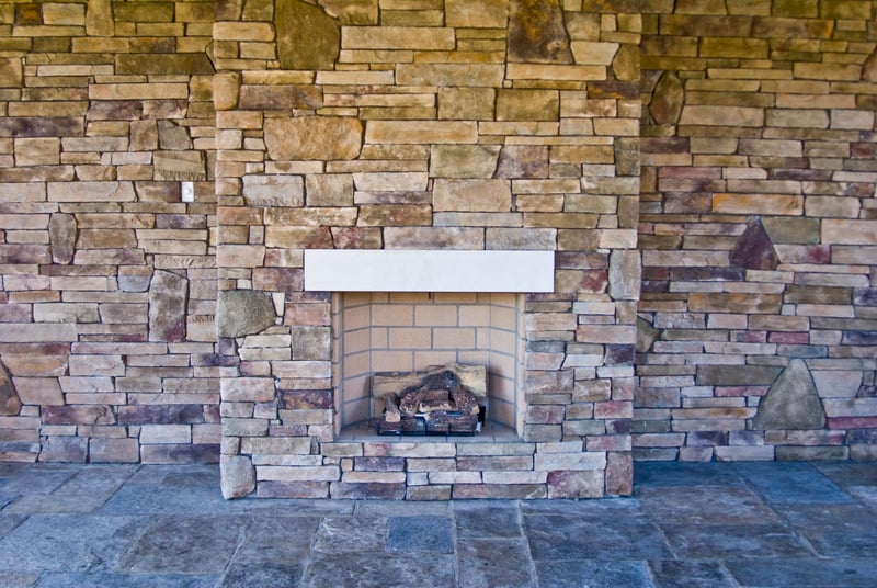Elegant Outdoor Fireplace with Modern Design