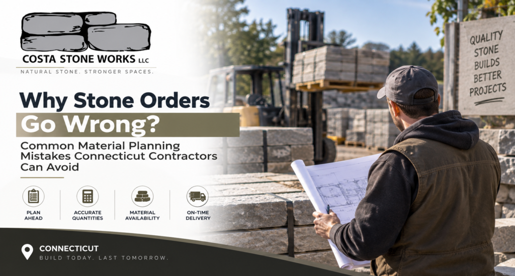 Natural stone material planning Connecticut contractors